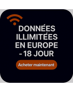 DONNÉES ILLIMITÉES EN EUROPE - 18 JOURS