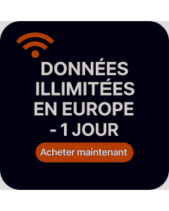 DONNÉES ILLIMITÉES EN EUROPE - 1 JOUR
