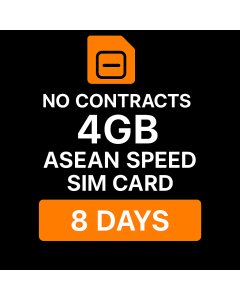 No Contracts 4GB Asean Speed SIM Card 8 Days