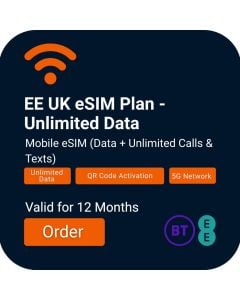 EE Ühendkuningriik eSIM-i pakett - Piiramatu andmemaht (12 kuud)