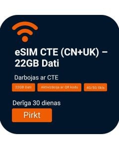 Activate eSIM – CTE (CN + UK) – 22GB for China and UK Travel