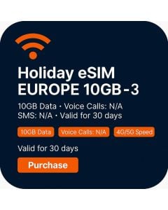  eSIM EUROPE 10GB - 30 DAY