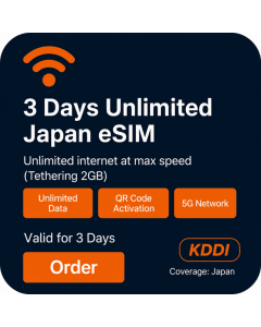 eSIM - JPN KDDI (unlimited) - 3DAYS