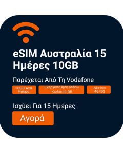 Activate eSIM – Vodafone Australia – 15 Days 10GB for Australia Travel
