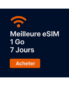 eSIM 1 Go pour voyageurs européens pendant 7 jours