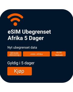 Få 5-dagers ubegrenset Afrika-eSIM | Aktiver med QR
