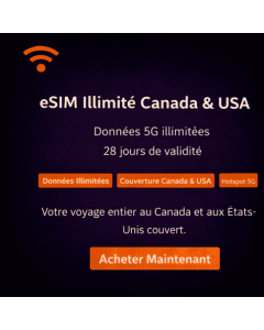 eSIM Canada illimitée 28 jours