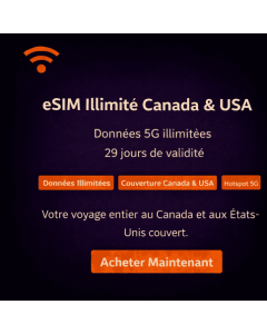 eSIM Canada illimitée 29 jours