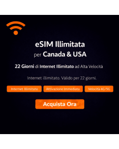eSIM Canada illimitata per 22 giorni