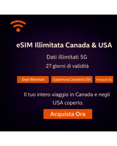 eSIM Canada illimitata per 27 giorni