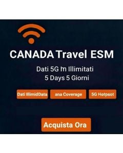 eSIM Canada illimitata per 5 giorni