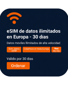 Activate Unlimited Europe Data eSIM | £60 | 30 Day Validity