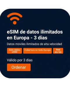 Activate Unlimited Europe Data eSIM | £11 | 3 Day Validity