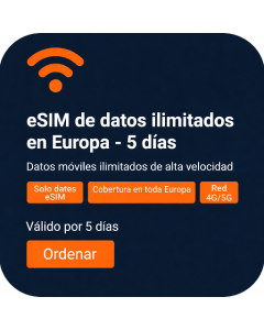 Activate Unlimited Europe Data eSIM | £17 | 5 Day Validity