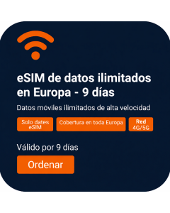 Activate Unlimited Europe Data eSIM | £28 | 9 Day Validity