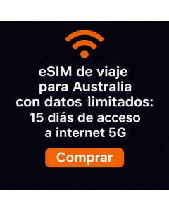 eSIM de viaje para Australia con datos ilimitados: 15 días de acceso a internet 5G