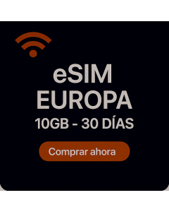 eSIM EUROPA 10GB - 30 DÍAS