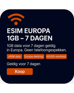 eSIM EUROPA 1GB – 7 DAGEN