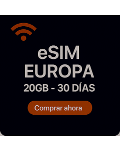 eSIM EUROPA 20GB - 30 DÍAS