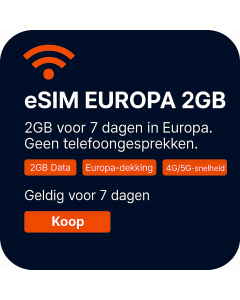 eSIM EUROPA 2GB – 7 DAGEN