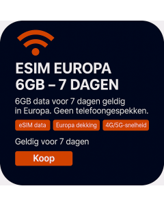 eSIM EUROPA 6GB – 7 DAGEN