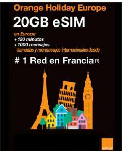 20 GB DE VOZ Y DATOS PARA VACACIONES EN EUROPA