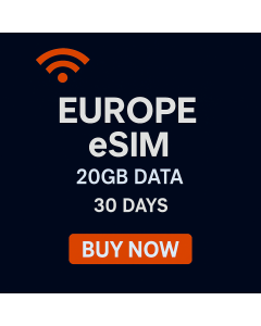  eSIM EUROPE 20GB - 30 DAY