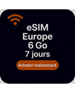 eSIM Europe 6 Go - 7 jours