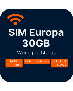 eSIM europea de treinta GB confiable para viajeros de negocios