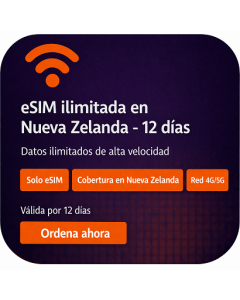 eSIM ilimitada en Nueva Zelanda - 12 días