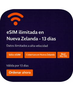 eSIM ilimitada en Nueva Zelanda - 13 días