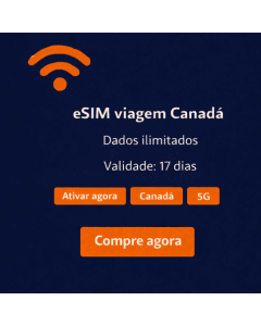 eSIM ilimitado para o Canadá por 17 dias