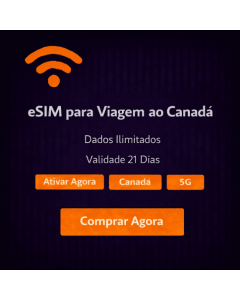 eSIM ilimitado para o Canadá por 21 dias