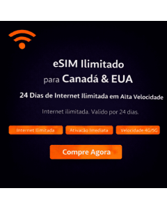 eSIM ilimitado para o Canadá por 24 dias