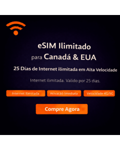 eSIM ilimitado para o Canadá por 25 dias