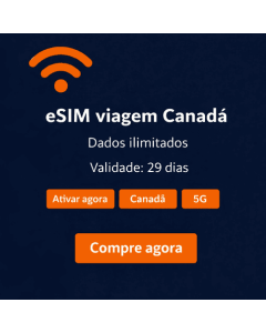 eSIM ilimitado para o Canadá por 29 dias