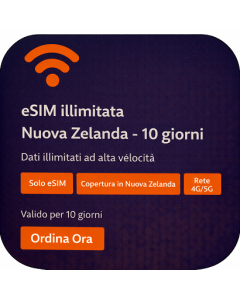 eSIM illimitata Nuova Zelanda - 10 giorni