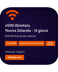 eSIM illimitata Nuova Zelanda - 13 giorni