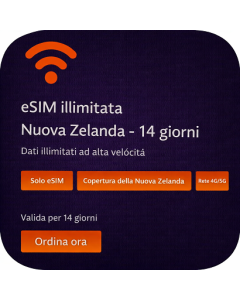 eSIM illimitata Nuova Zelanda - 14 giorni