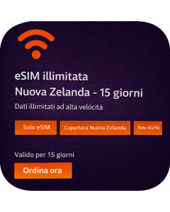 eSIM illimitata Nuova Zelanda - 15 giorni