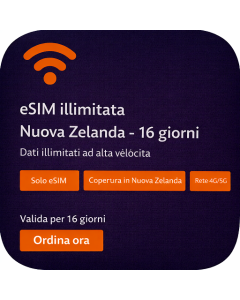 eSIM illimitata Nuova Zelanda - 16 giorni
