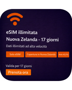 eSIM illimitata Nuova Zelanda - 17 giorni