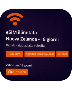 eSIM illimitata Nuova Zelanda - 18 giorni