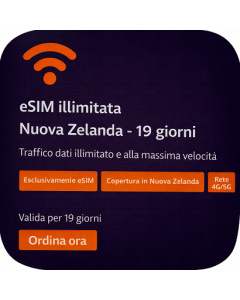 eSIM illimitata Nuova Zelanda - 19 giorni