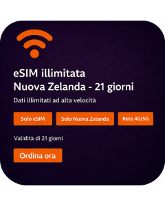 eSIM illimitata Nuova Zelanda - 21 giorni