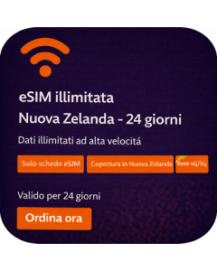 eSIM illimitata Nuova Zelanda - 24 giorni