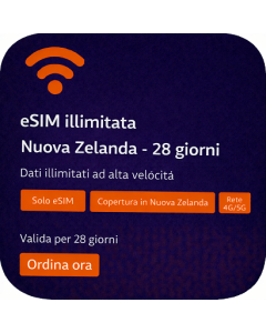eSIM illimitata Nuova Zelanda - 28 giorni