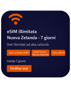 eSIM illimitata Nuova Zelanda - 7 giorni