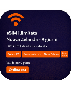 eSIM illimitata Nuova Zelanda - 9 giorni
