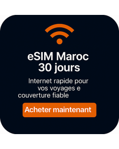 eSIM Maroc 30 jours – Internet rapide pour vos voyages et couverture fiable